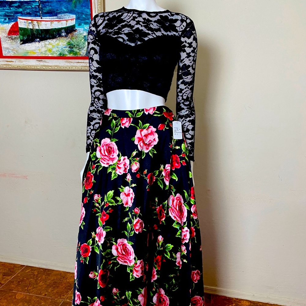 Two piece flower dress
